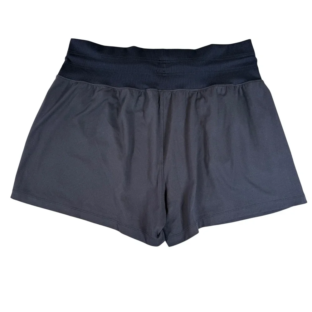 LIV Outdoor Womens XL Navy Blue Active Hiking Shorts High Rise Zip Pockets